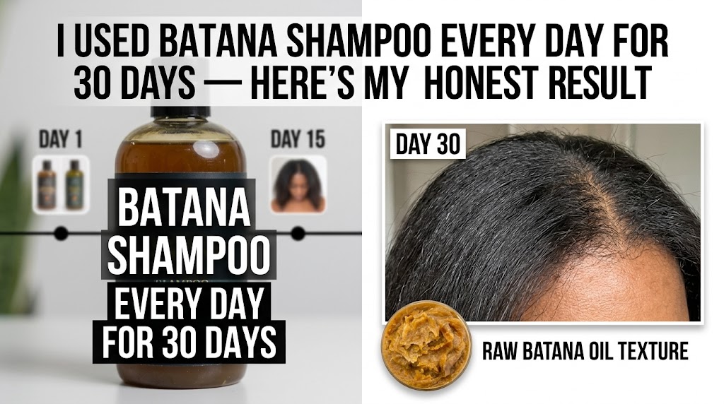 30 days Batana Oil shampoo Results