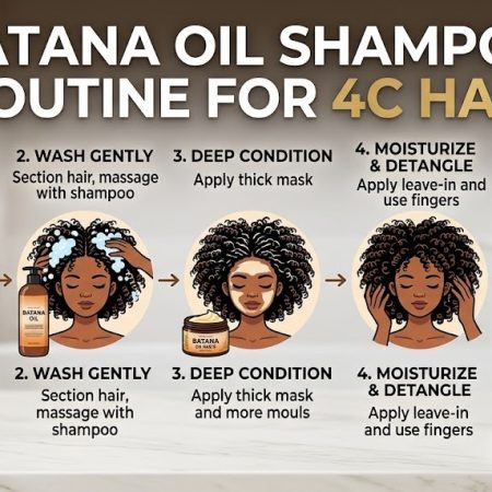 batana oil shampoo routine for 4C hair